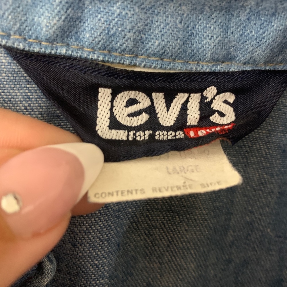 Vintage 70s Levi’s Jacket with drawstring orange Tab - Picture 3 of 7